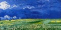 Champs de blé sous les nuages ​​Thunder van Gogh